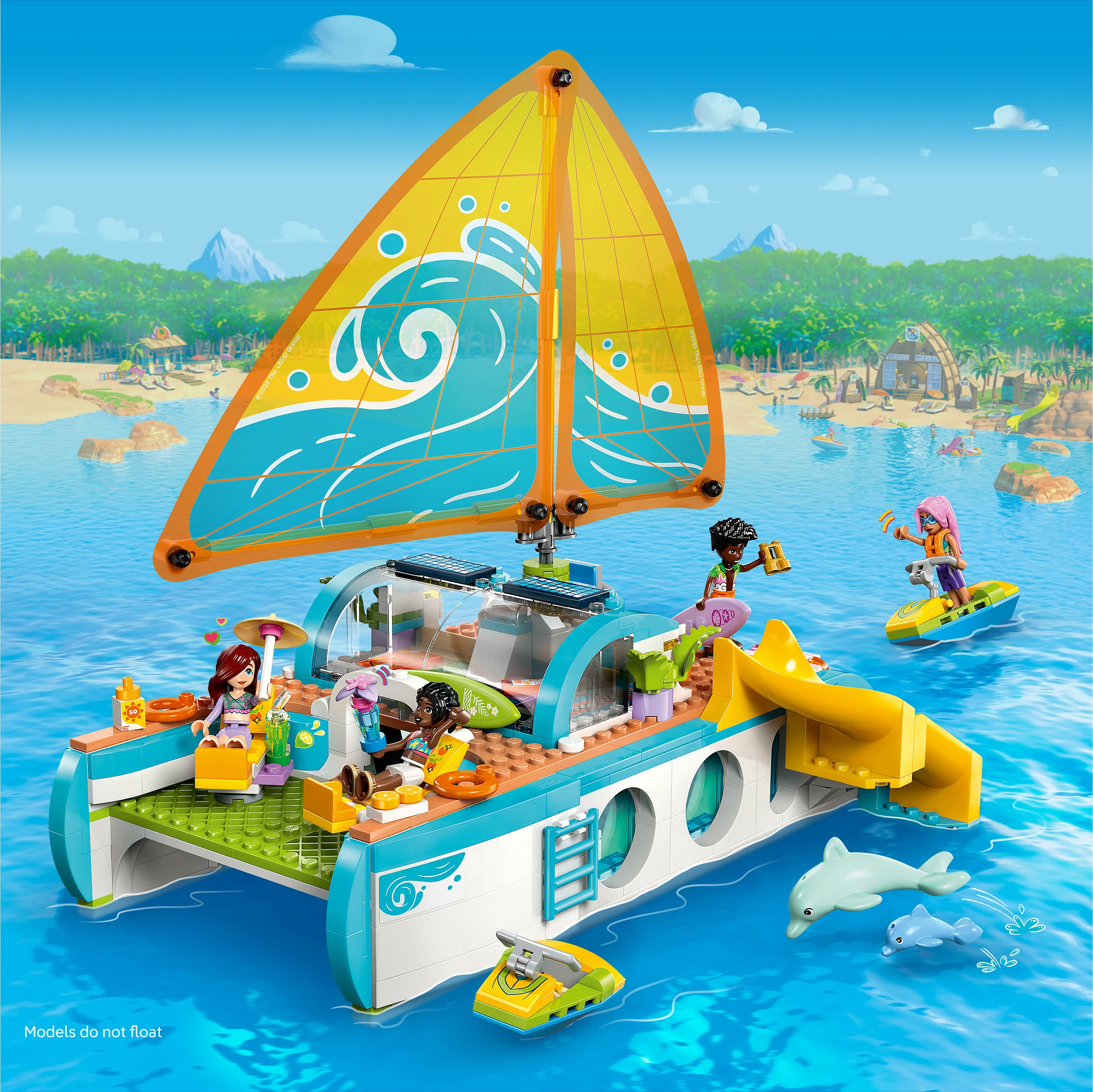Set ndërtimi LEGO Friends 42664 Travel Boat Adventure, 685 pjesë, 8+, shumëngjyrësh