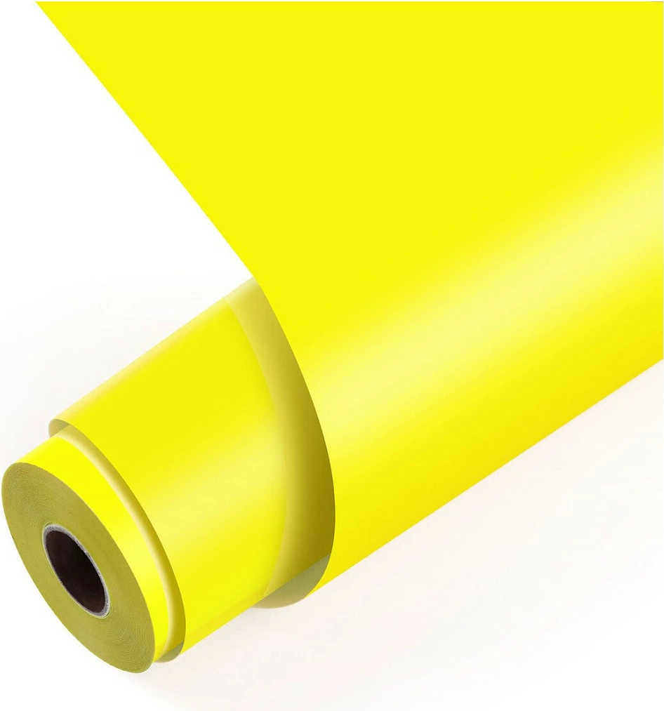 Folie vinili ngjitëse permanente LOKLiK, 30.5 x 180 cm, matte, e verdhë limon