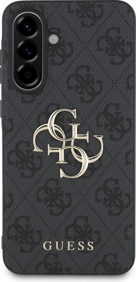 Mbështjellës Guess Big 4G Logo Classic Logo për Samsung Galaxy A56, hardcase eco-lëkurë/TPU/PC, i zi