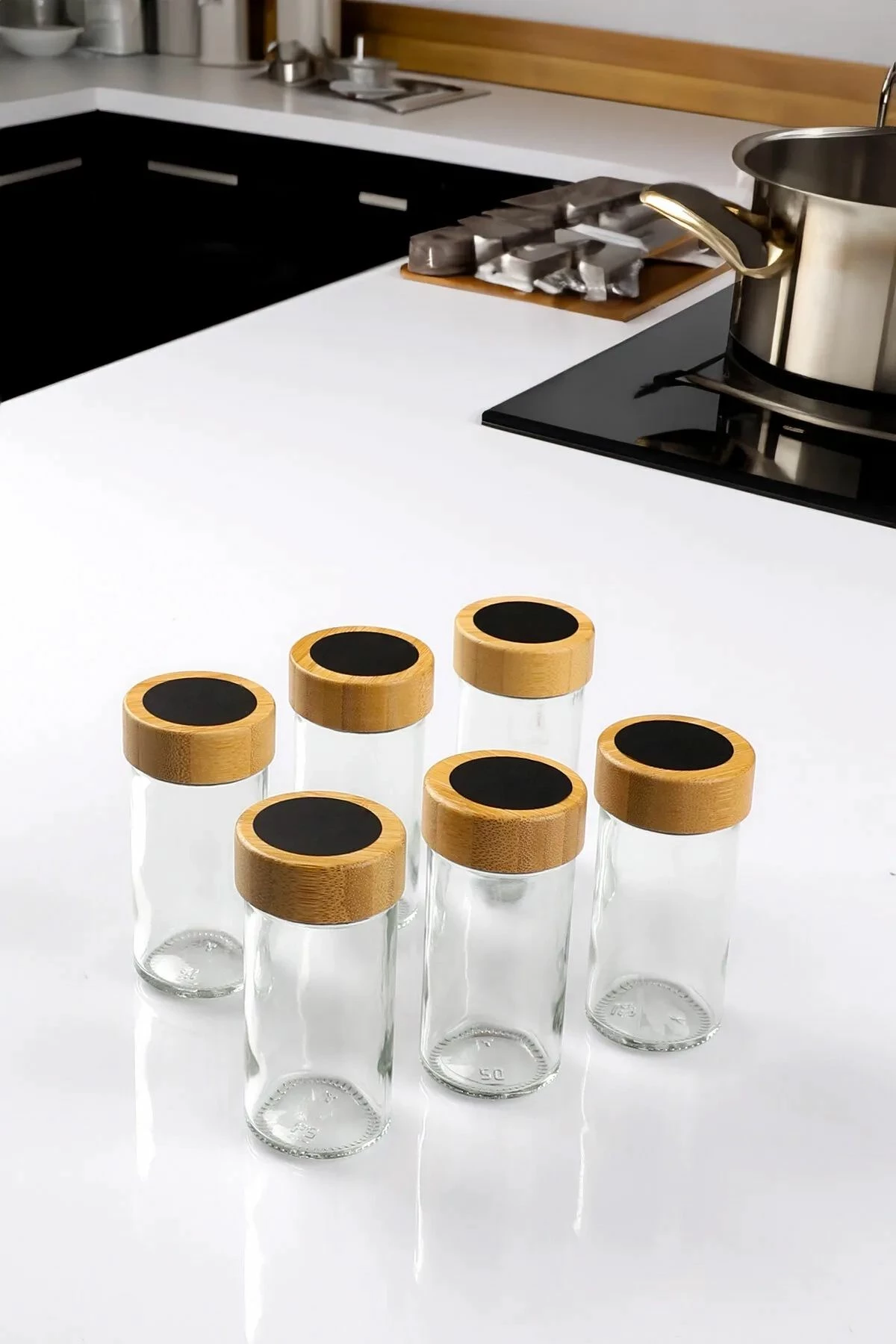 Set kavanozash (6 copë), Hermia Concept, Bade-6Lıyuvarlakbaharat