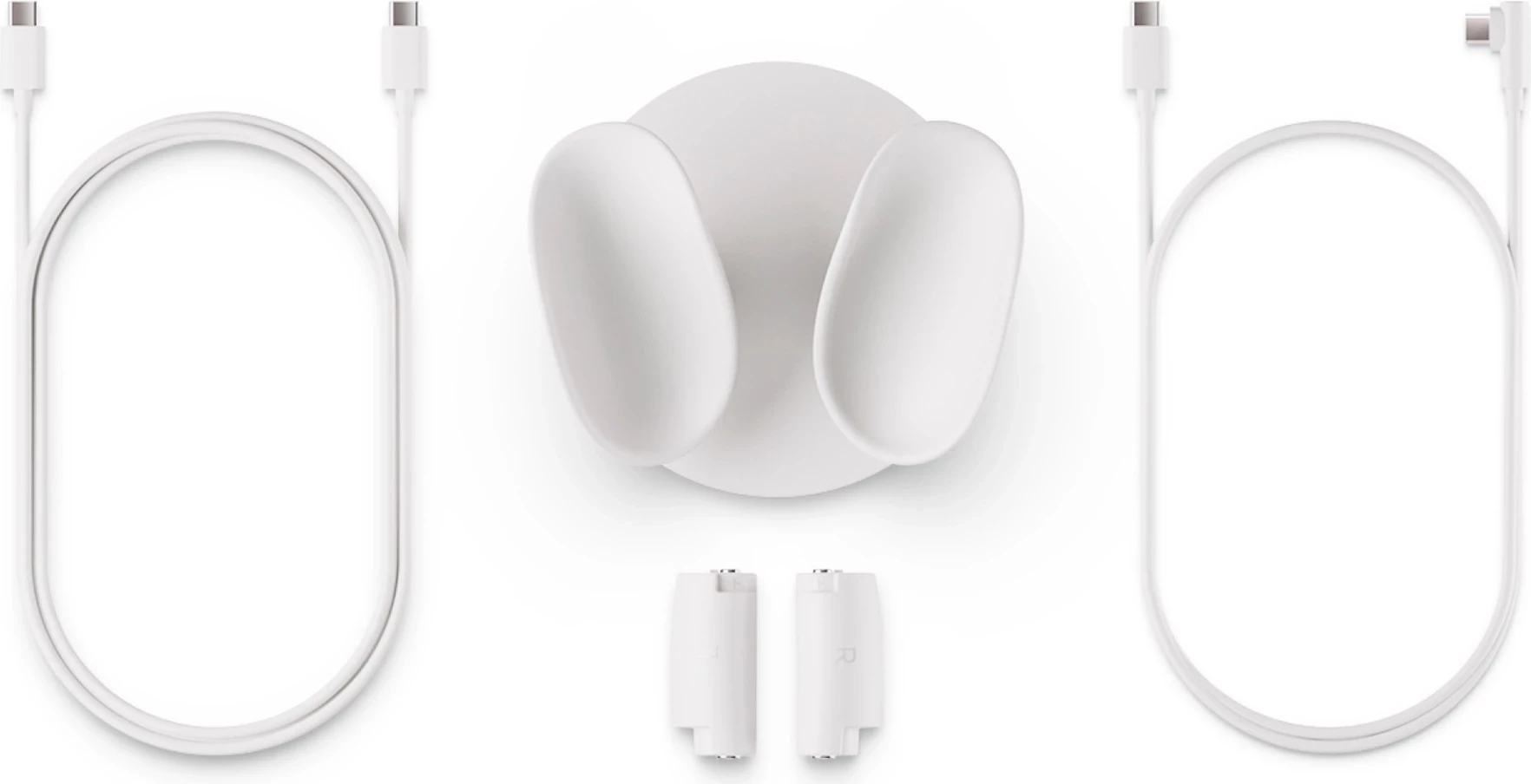 Dock karikimi META Quest 3/3S Compact, USB-C 18W, i bardhë, set me karikues 18W, kabllo të zgjatur dhe bateri Li-ion