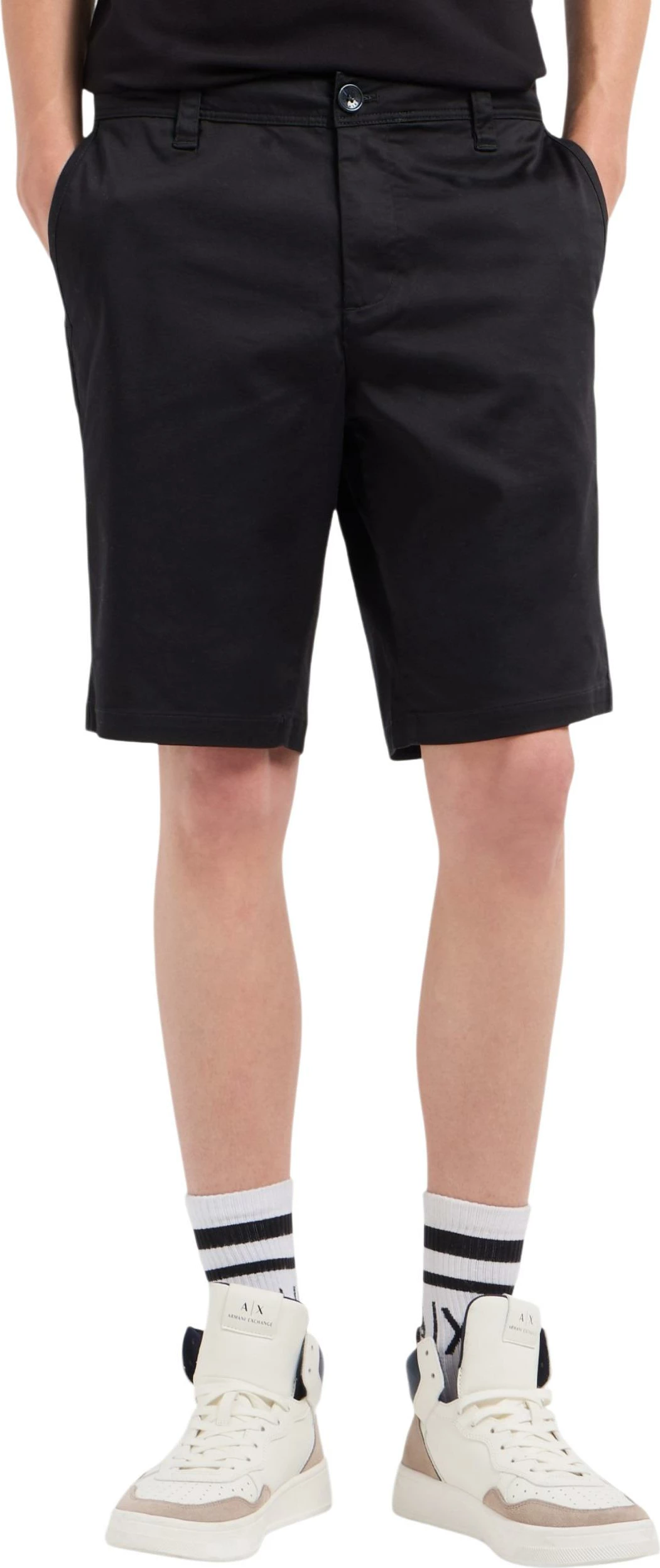 Shorce për meshkuj Armani Exchange 8NZS42 ZN1RZ, të zeza