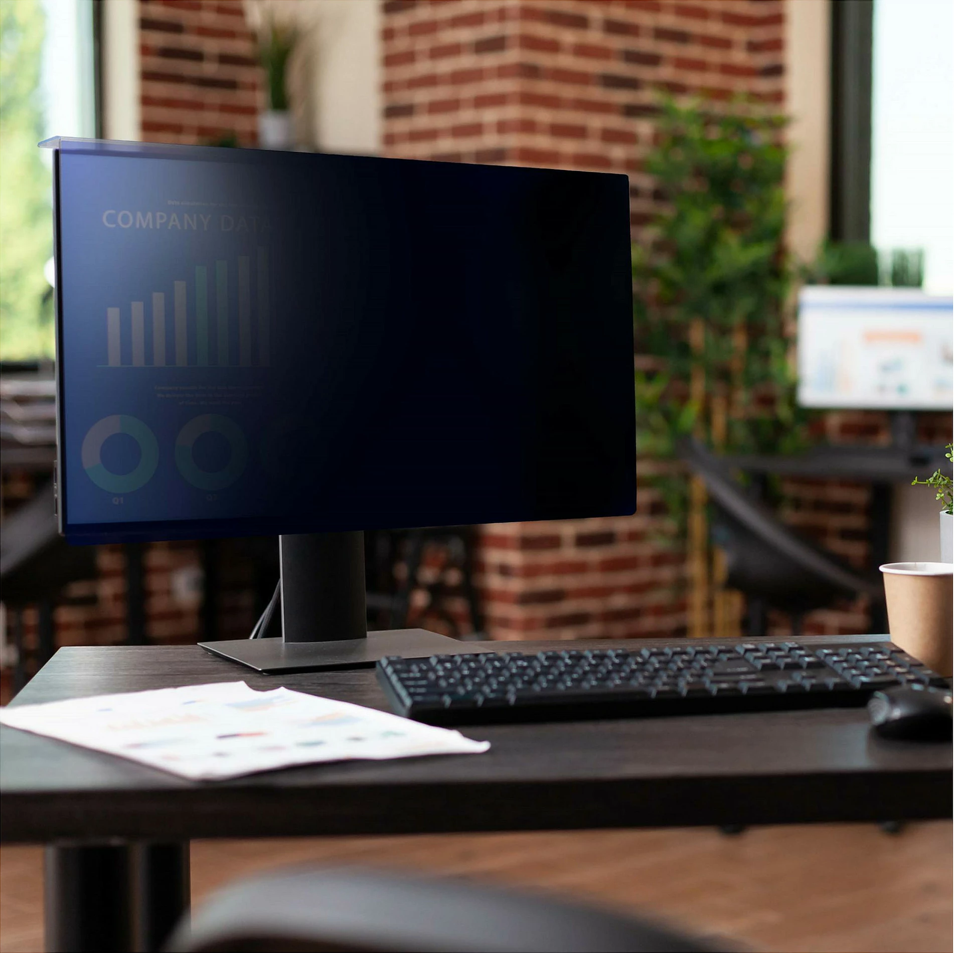 Filtër privatësie për monitor StarTech 24" 16:10, varës në krye, filtër dritë blu, glossy, i zi