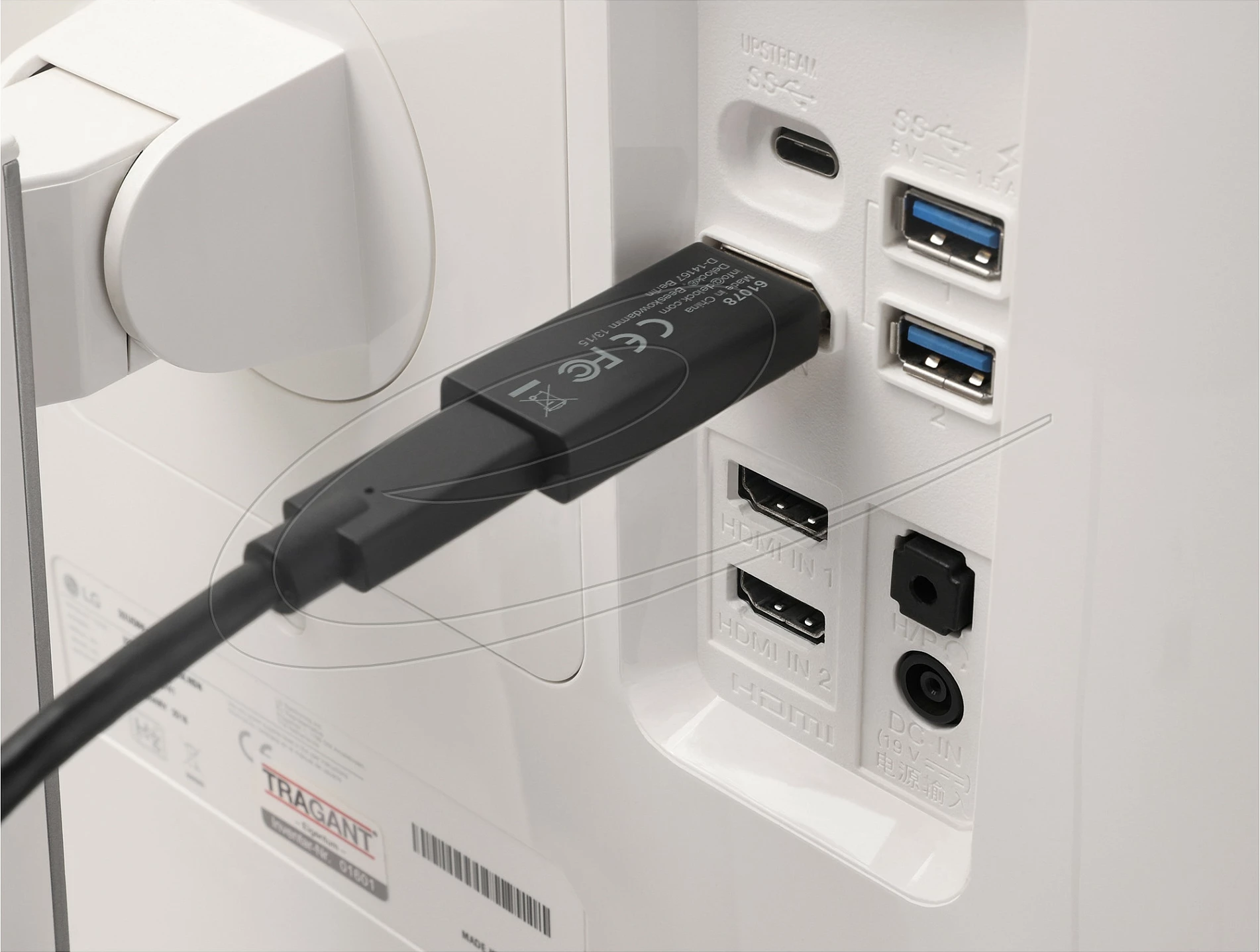 Adapter DeLOCK 61078 USB Type-C në DisplayPort, 8K 60Hz, DP 2.1, i zi