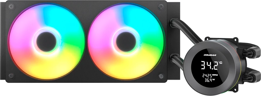 Ftohës uji AiO për CPU COUGAR Poseidon Vistek ARGB 240mm, i zi