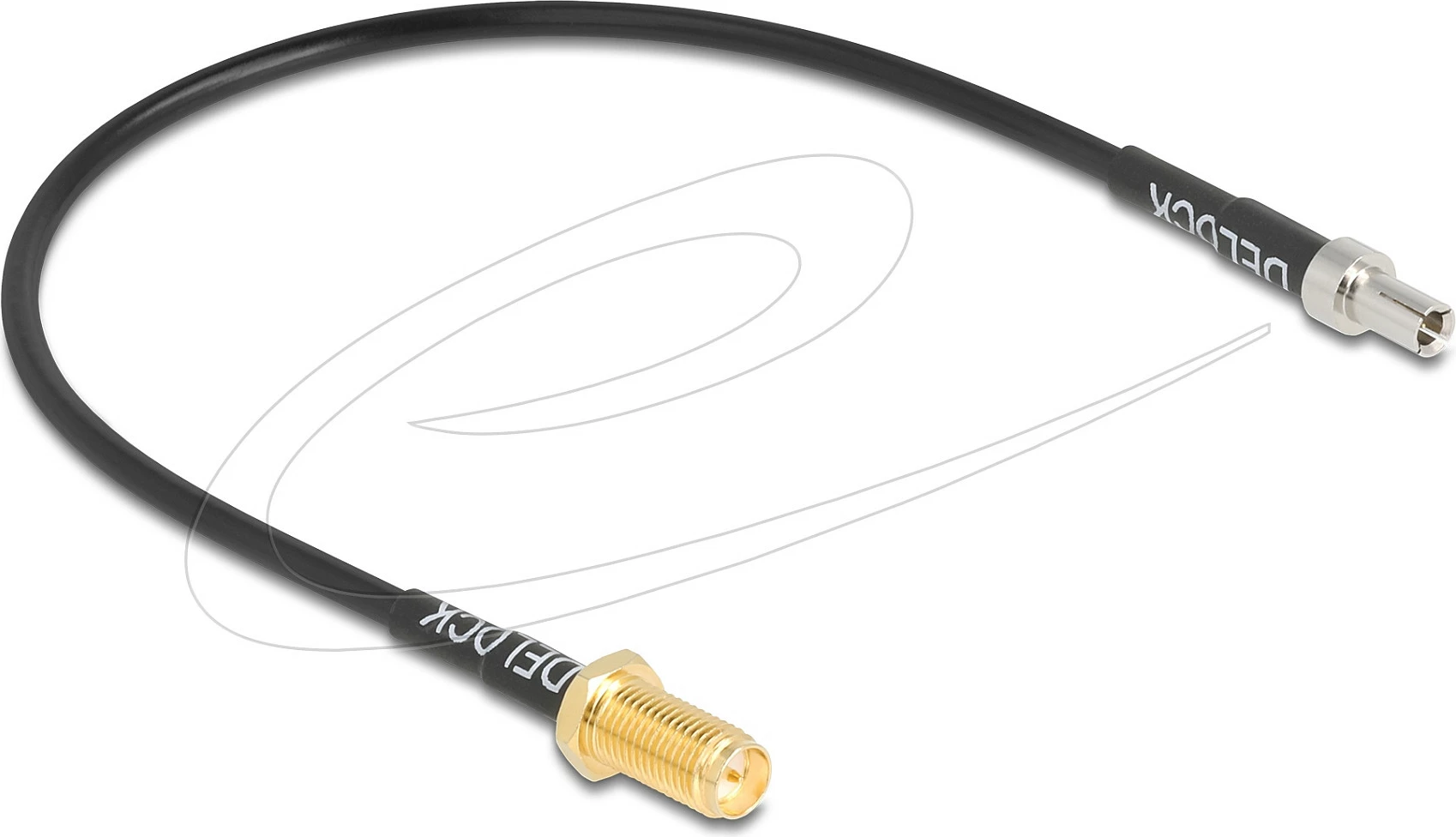 Kabllo antene DeLOCK 90919, RG-174, 20 m, RP-SMA në TS9, e zezë