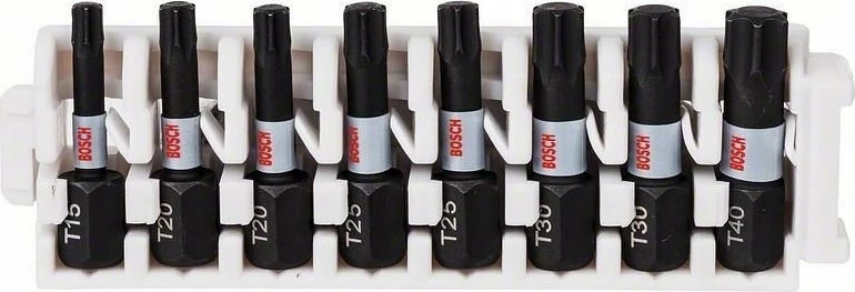 Set bitash Torx Bosch 2608522322 Impact Control 25 mm 1/4" 8 copë (T15–T40)