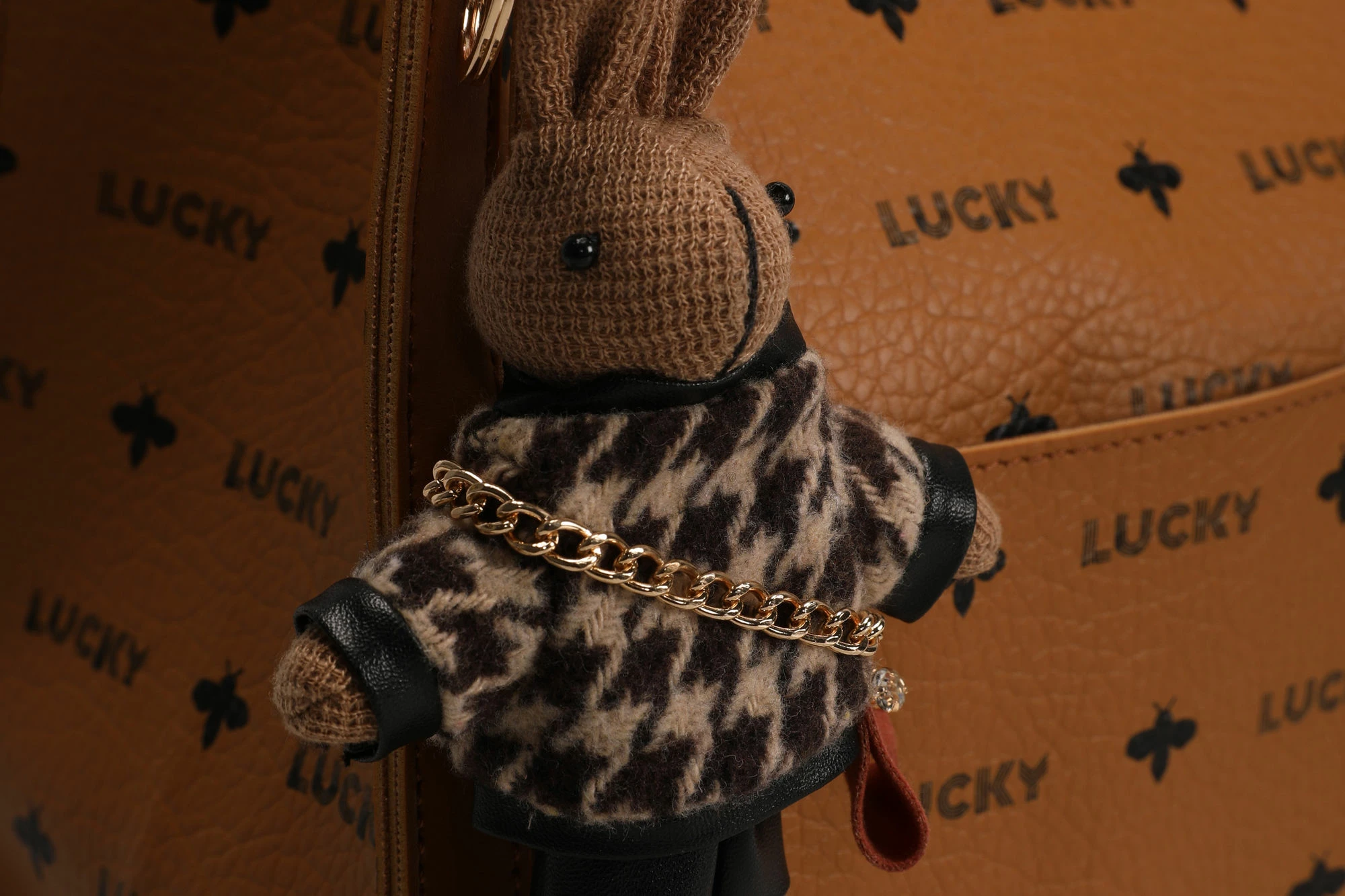 Tote bag ngjyrë mustard Lucky Bees, 352