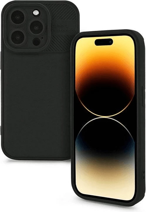 Mbështjellës silikoni HAVANA për Xiaomi Redmi 12C, rezistent ndaj goditjeve, teksturë karbon, i zi mat