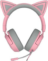 Kufje gaming me mikrofon Razer Kraken Kitty V3 X, 3.5mm, RGB, Quartz rozë