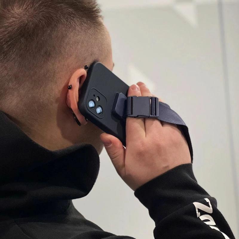Kapak telefoni me litar Hurtel për iPhone 12, kaltër [Ngjyra: Kaltër]