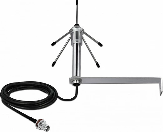 Antenë LPWAN DeLOCK 868MHz, TNC femër, 3 dBi, kabllo RG-58 3 m, montim mur, argjend