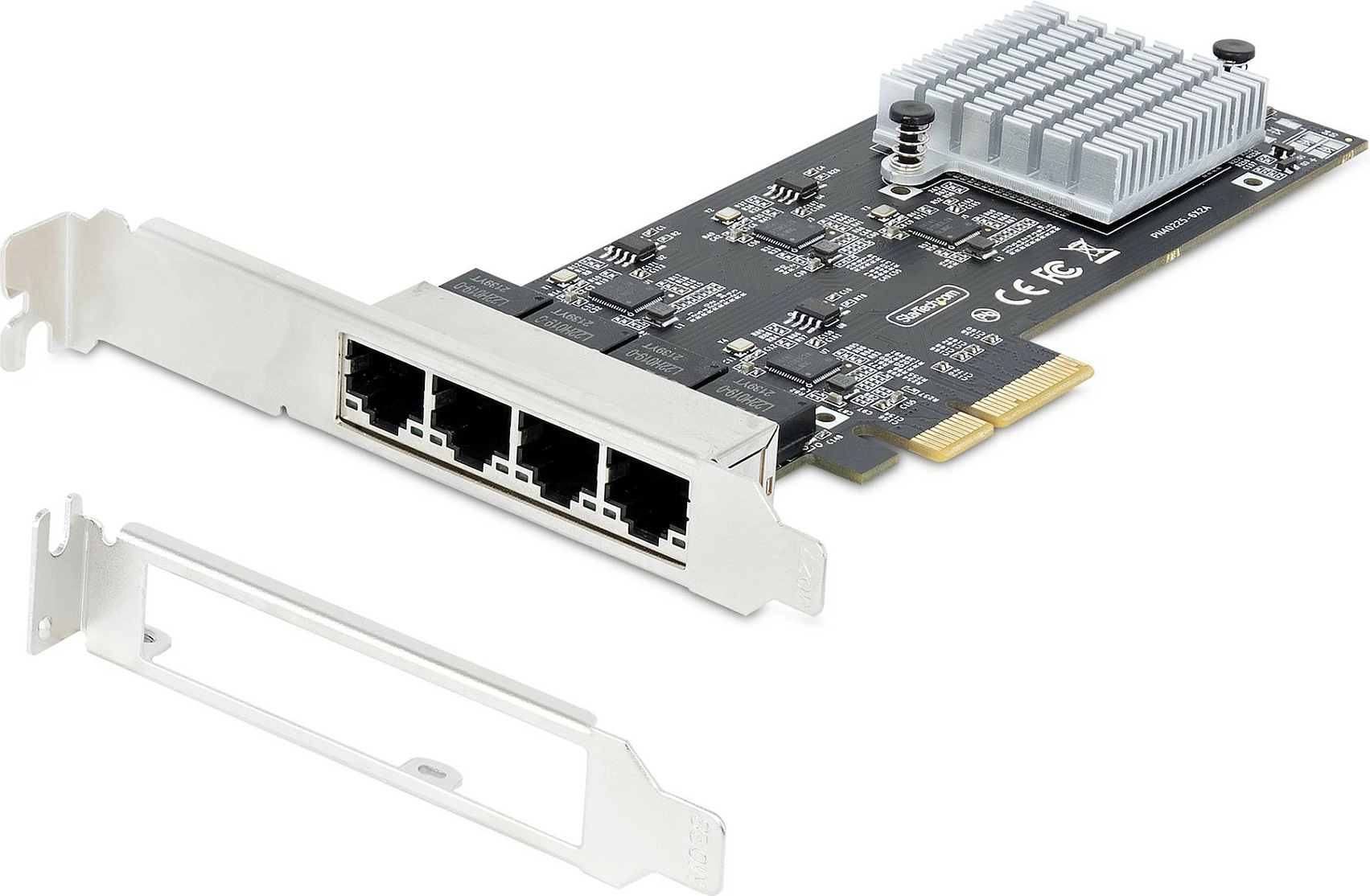 Kartelë rrjeti PCIe StarTech Intel I225-V, 4x RJ-45, 2.5GbE NBASE-T, e brendshme, e zezë