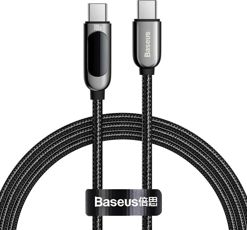 Kabllo Baseus CATSK-B01 USB-C në USB-C, 1m, 100W, e zezë