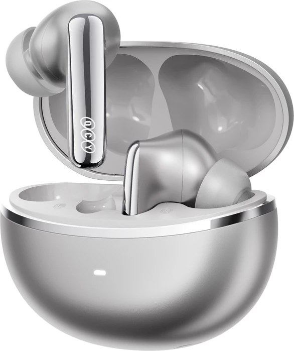 Kufje TWS QCY MeloBuds N70 HT18, ANC, LDAC, Bluetooth 6.0, deri 50h, karikim pa tel, USB-C, titanium-gold