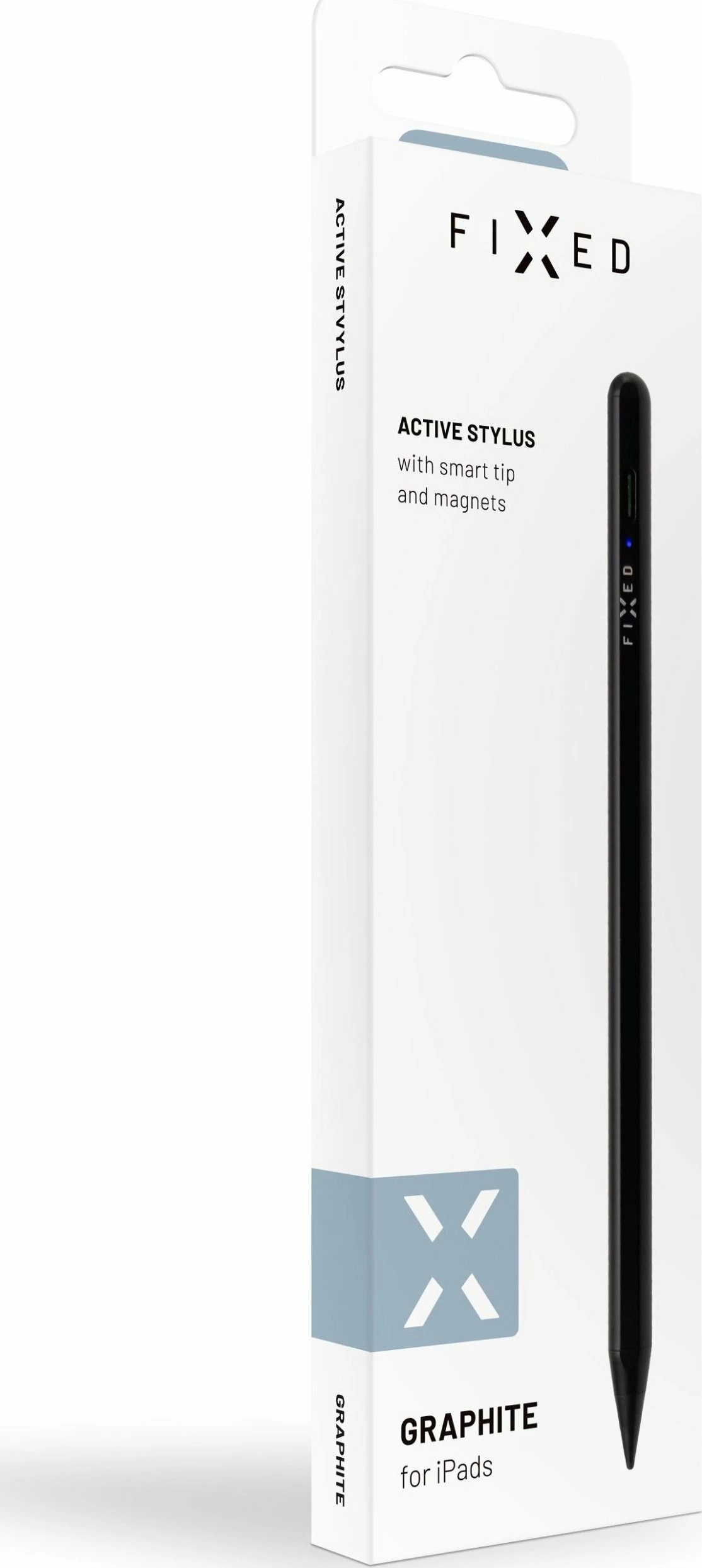 Stylus Adonit Fixed Graphite për Apple iPad, 20h bateri, USB-C, montim magnetik, 2 maja ndërruese, i zi