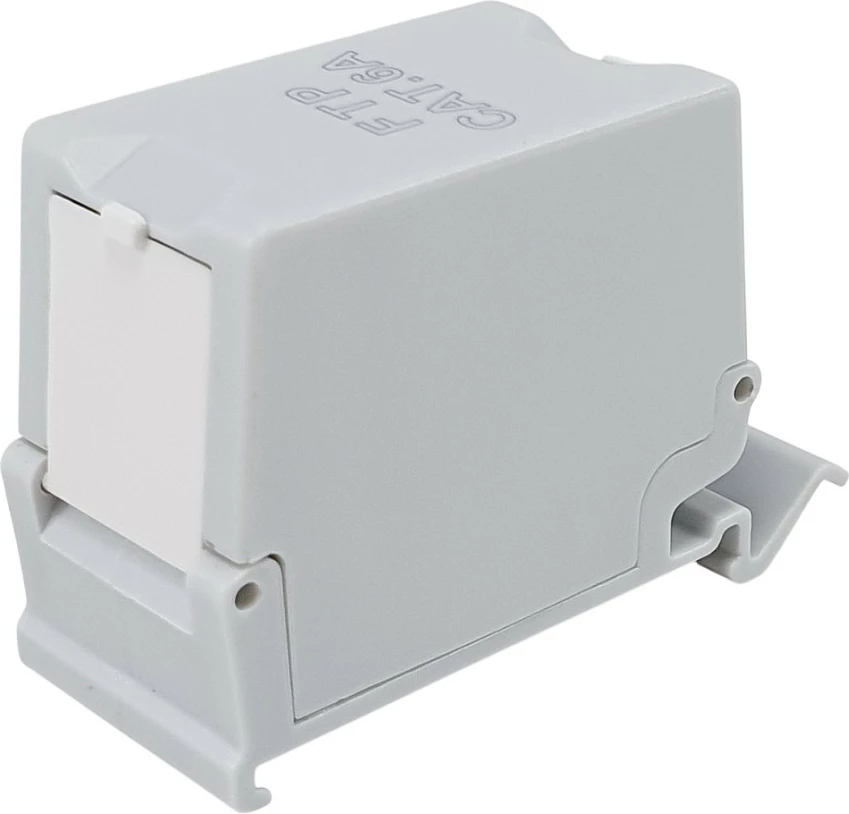 Keystone kopler EQUIP Cat6A, RJ45 femër-femër, i mbrojtur (FTP), PoE, gri