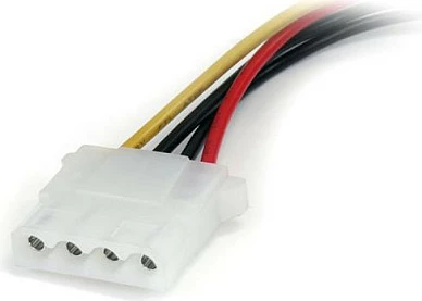 Kabllo adapter energjie StarTech LP4SATAFM6IN, SATA 15-pin në Molex (4-pin), 15.24 cm, zezë/kuqe/verdhë