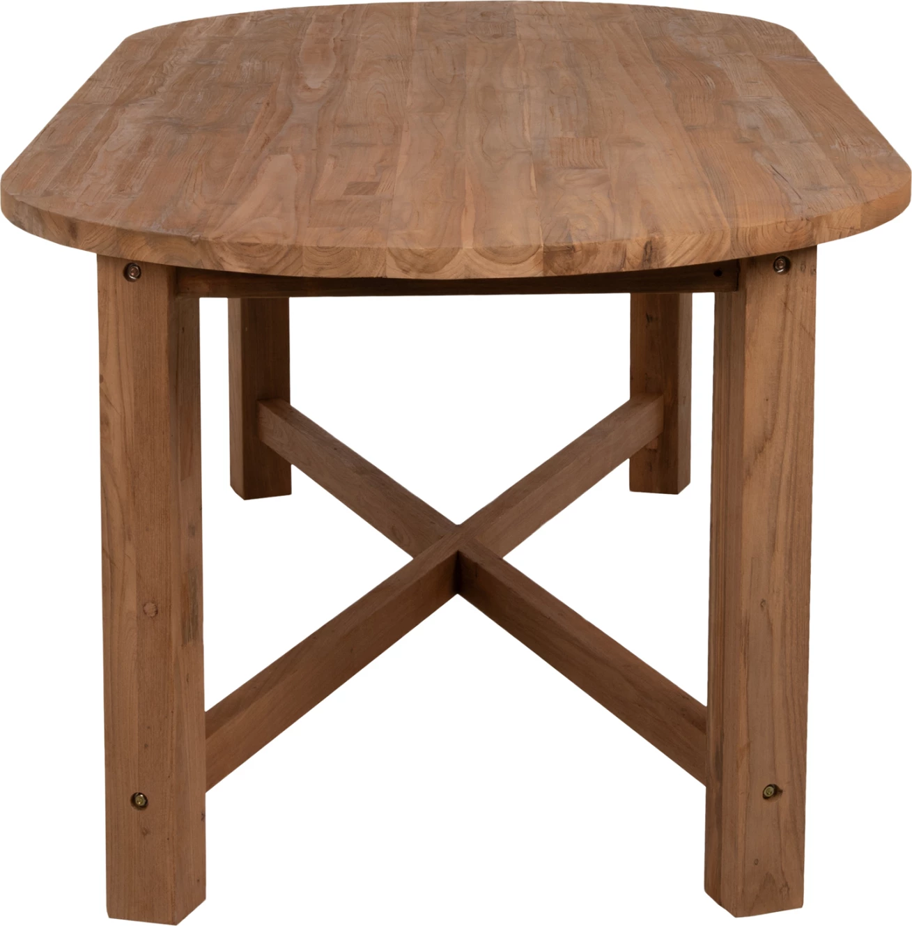 Tavolinë ngrënie KUTAI, dru TEAK i ricikluar, ngjyrë natyrale, 220x100x75H cm