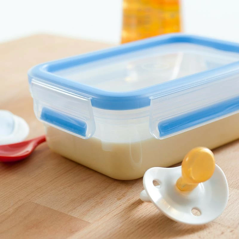 Set enësh plastike Emsa Clip & Close 1.2L, 3 copë, transparent/blu