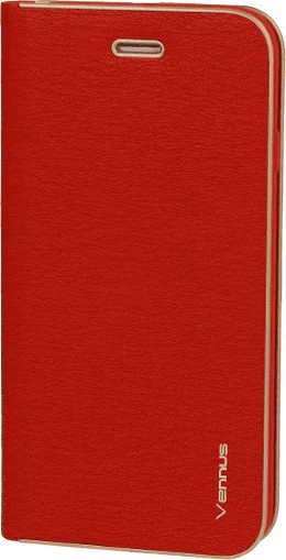 Mbështjellës flip HAVANA 16794 Premium për Samsung Galaxy S23 Plus 5G, me magnet, me xhep karte, e kuqe me skaj të artë