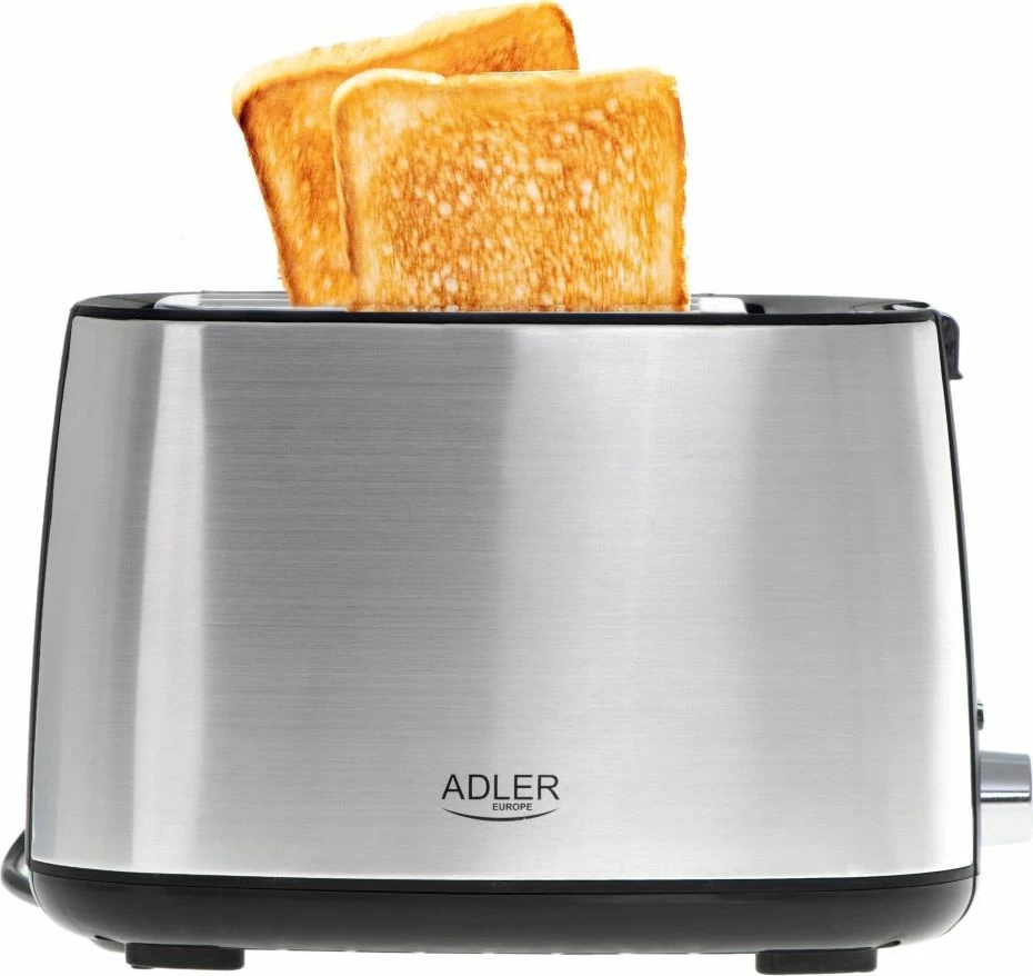 Toster Adler AD 3214, 2 feta, 900 W, inox, argjendtë