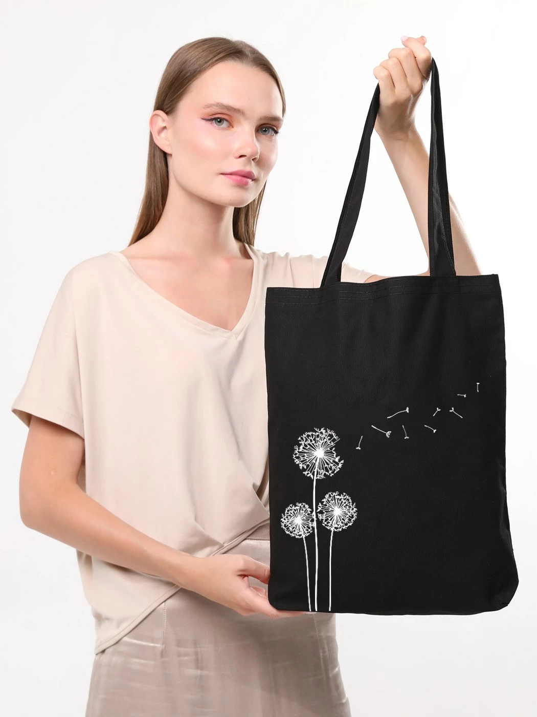 Çantë tote Zoozie Bags, 1455, e zezë, 35x40x8cm