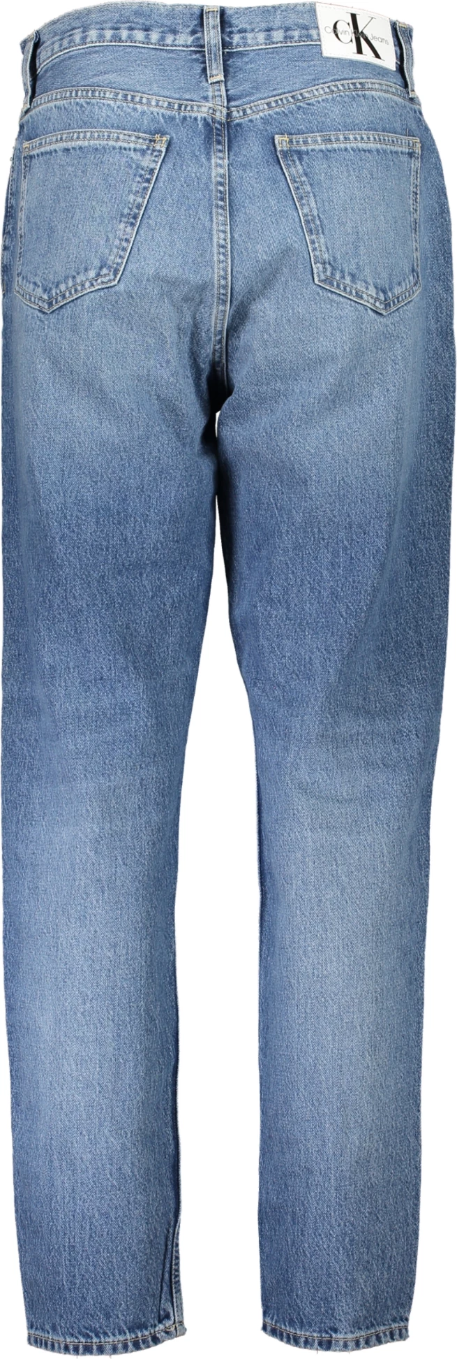Pantallona xhins për femra Calvin Klein Mom Jeans, blu