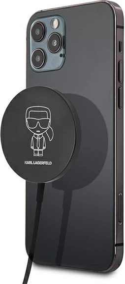 Karikues wireless Karl Lagerfeld KLCBMSIKBK, 15W, MagSafe, i zi