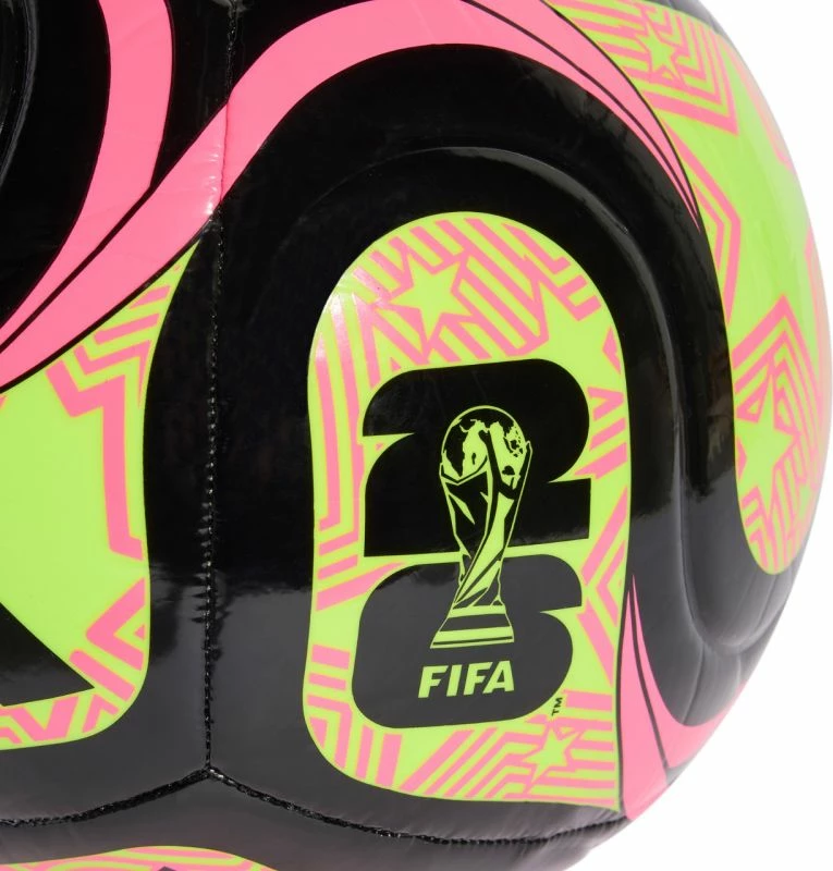 Top futbolli adidas, e zezë, rozë dhe e gjelbër