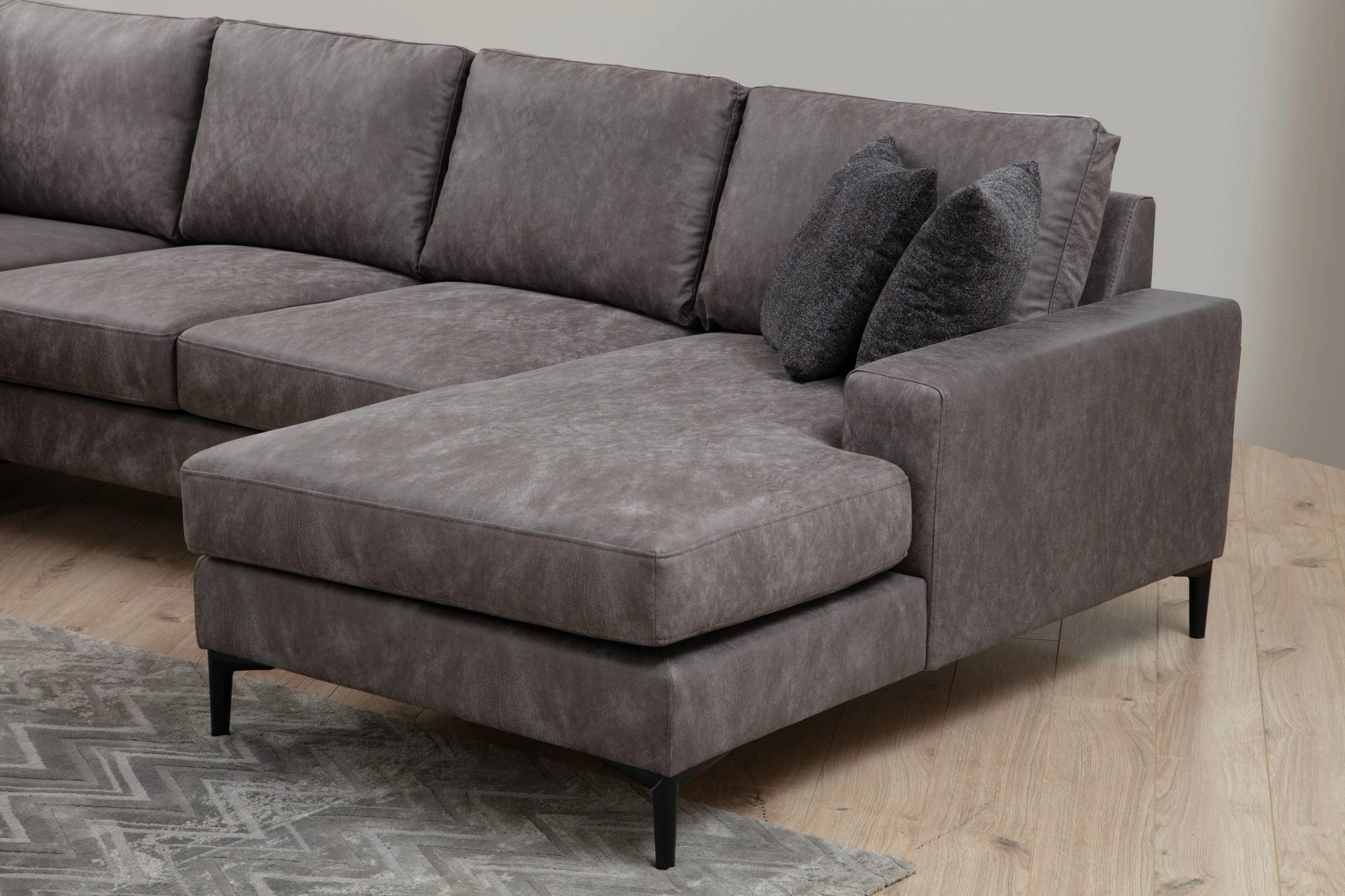 Kënd-sofë Porto, ngjyrë antracit, Atelier del Sofa, EOT-C-02-CHL, 4 pjesë