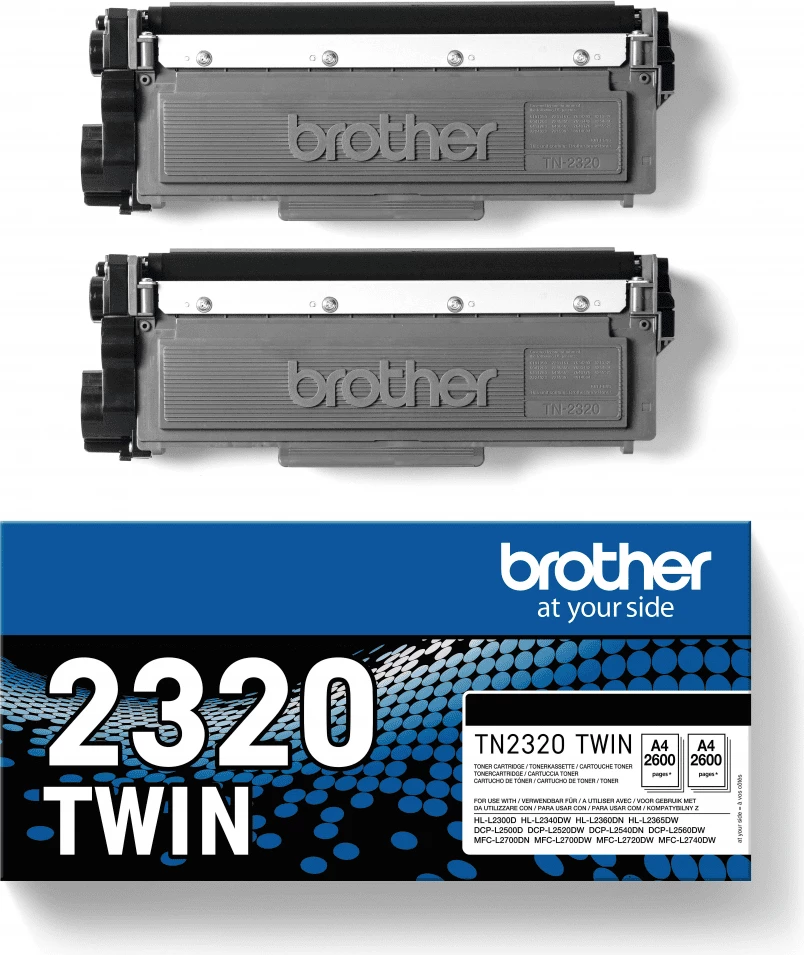 Toner Brother TN-2320TWIN rendiment 5200 faqe, e zezë, pako e dyfishtë