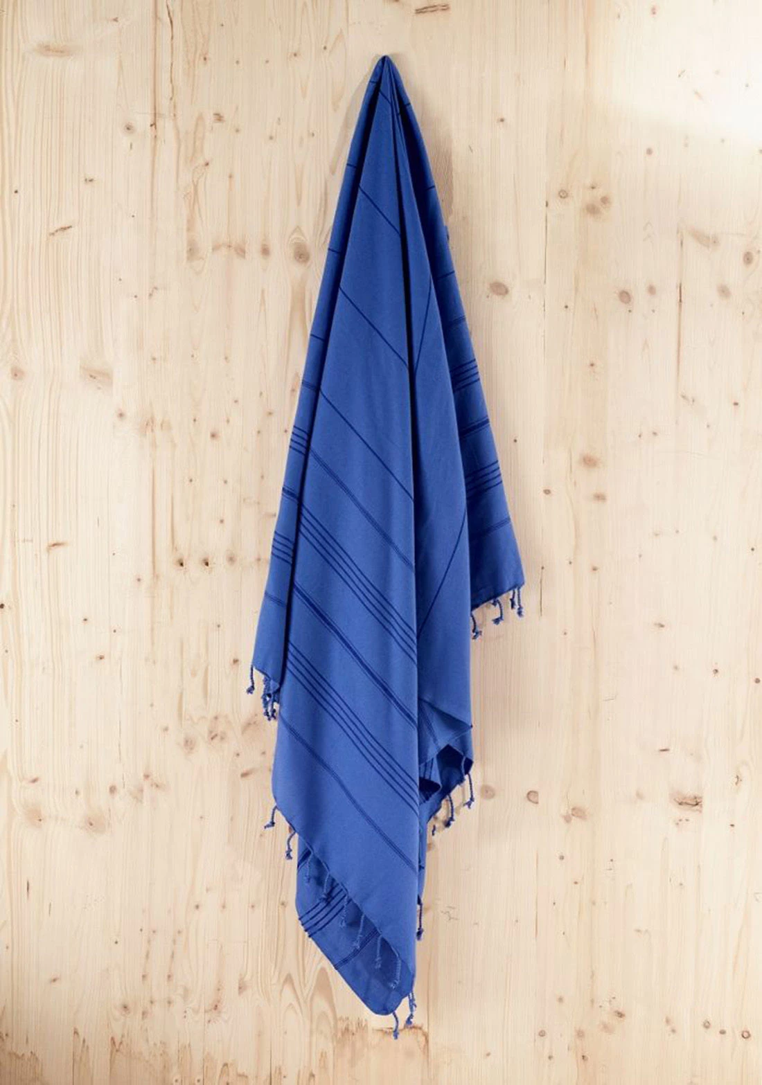 Peshqir plazhi Fouta Mijölnir, Sultan, ngjyrë kaltër, 95x175cm