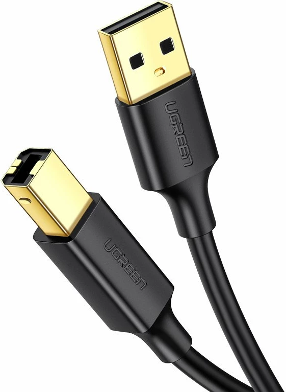 Kabllo printeri Ugreen USB-B në USB-A, 1.5m, e zezë