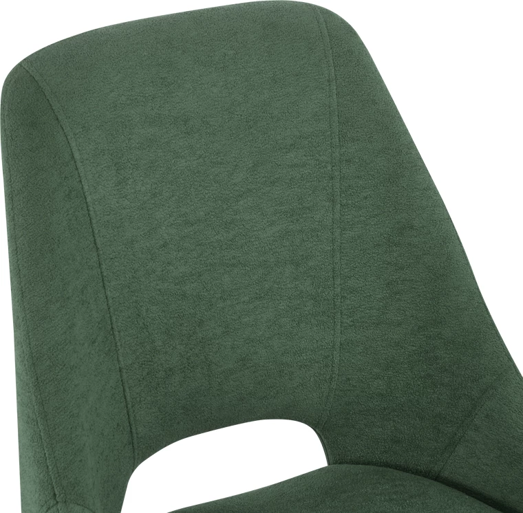 Karrige Initiate, set prej 2 copash, stof i gjelbër, këmbë metalike të zeza, 48x57x85cm