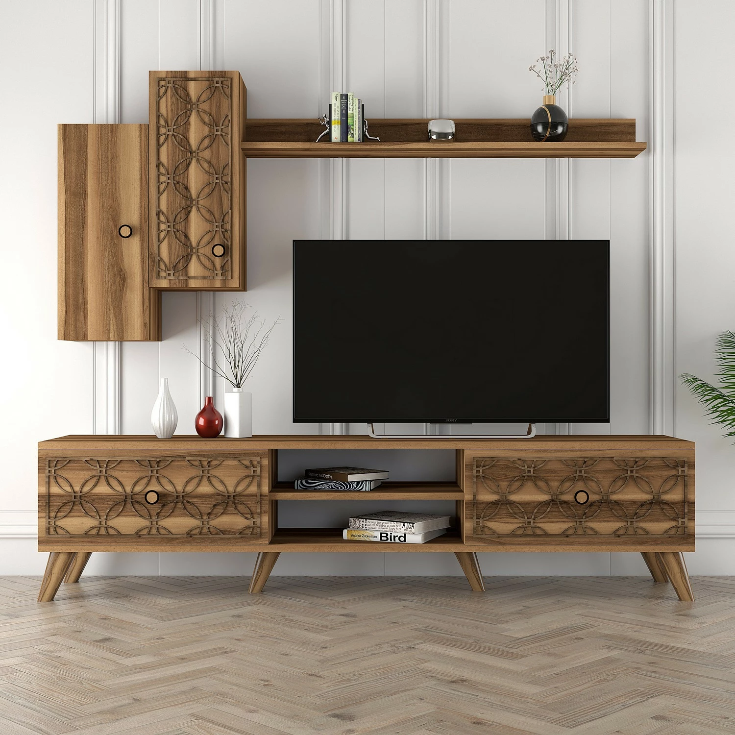 Komodë TV Hanah Home, Class S, ngjyrë arre
