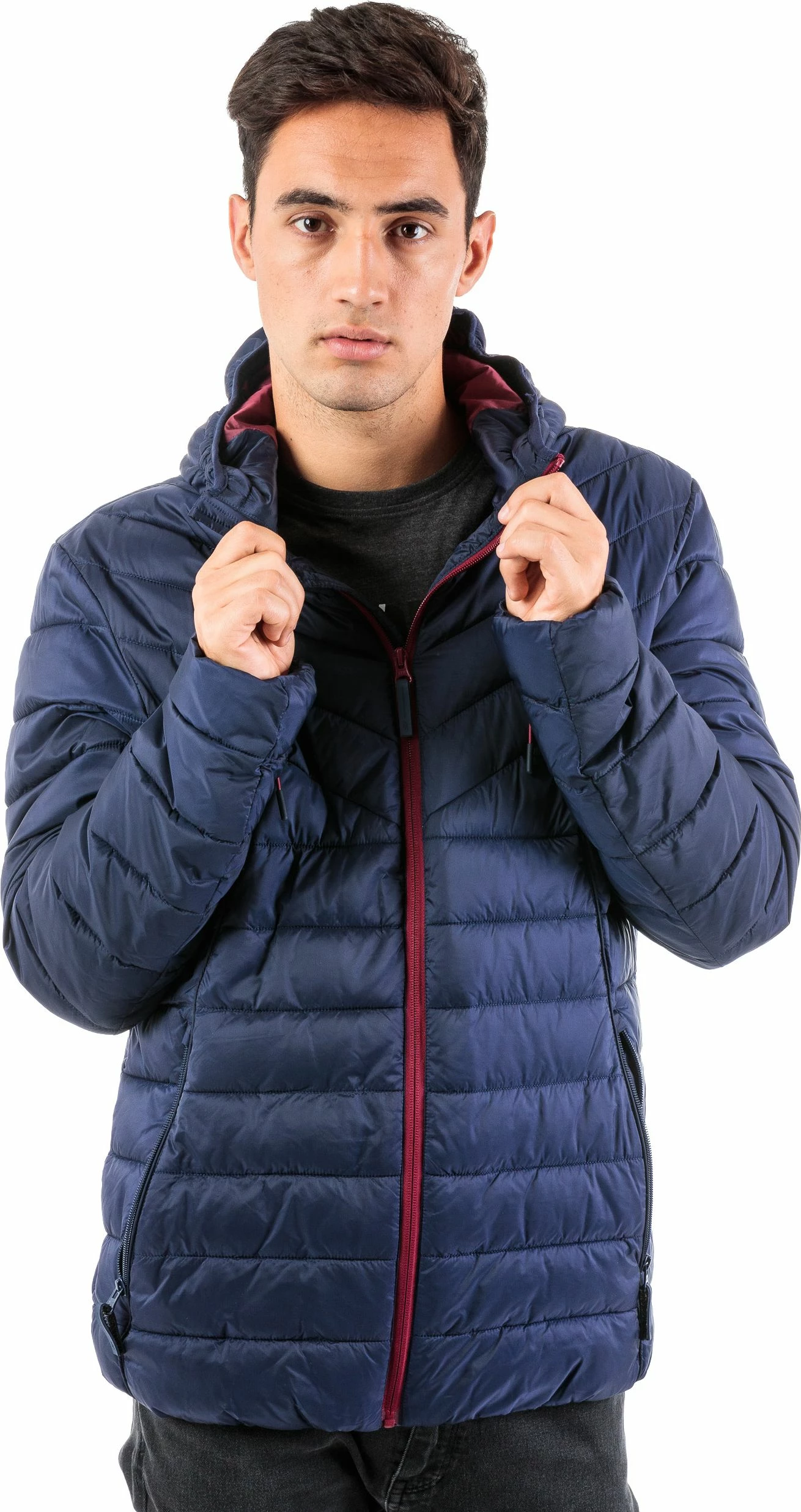 Xhaketë dimërore puffer 4F, madhësia M, blu navy