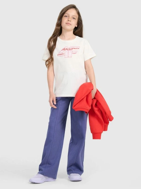 Pantallona sportive për vajza 4F, të gjëra