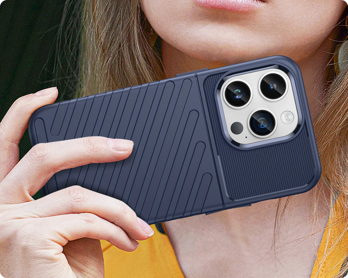 Mbështjellës Hurtel Thunder Case për iPhone 14 Pro, i kaltër