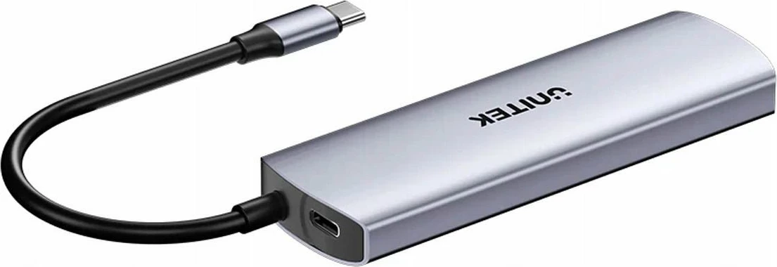 Hub USB-C Unitek H1112DGY01 4-në-1 10 Gbps (2x USB-A, 2x USB-C), argjendtë