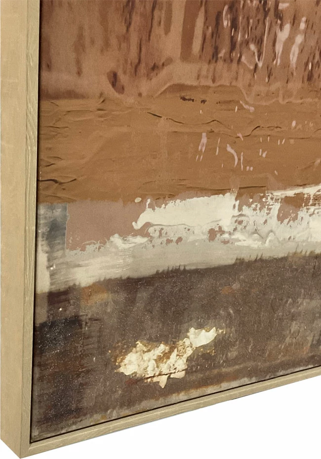 Pikturë dekorative MIRRHA me kornizë, kanavacë, ngjyrë kafe, 82.6x4.3x122.6cm