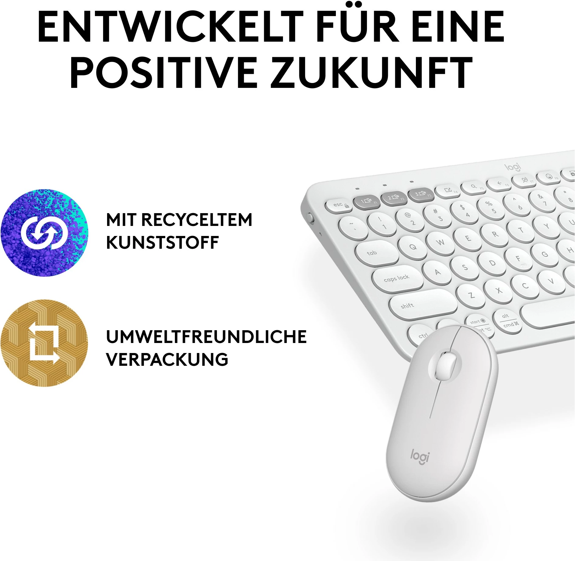 Maus Logitech Pebble 2 M350s, 4000 DPI, RF Wireless + Bluetooth, Bardhë