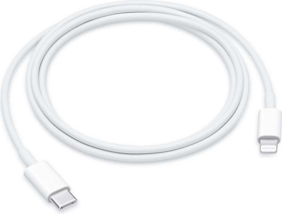 Kabllo Apple MUQ93ZM/A USB-C në Lightning e bardhë