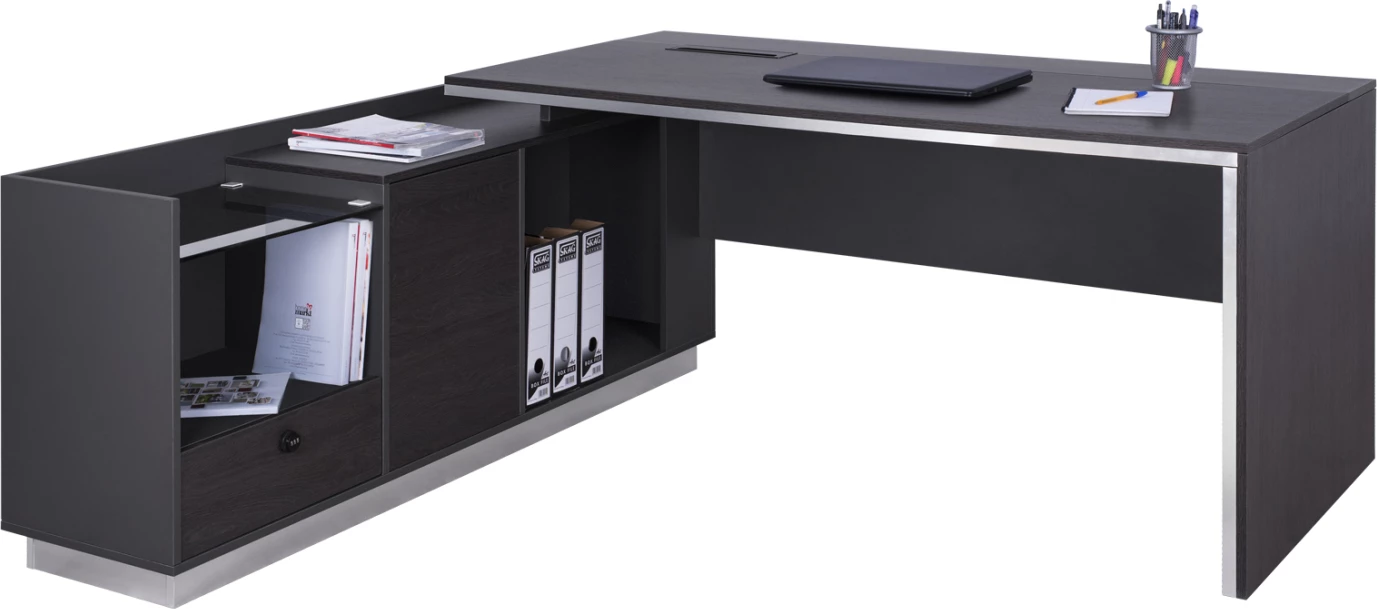 Zyrë profesionale me kënd të majtë, ngjyrë trëndafili, FH2112L, 200x160x76 cm