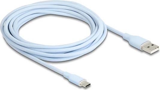 Kabllo USB DeLOCK 81224, USB-A në USB-C, 4 m, USB 2.0, 3 A, blu