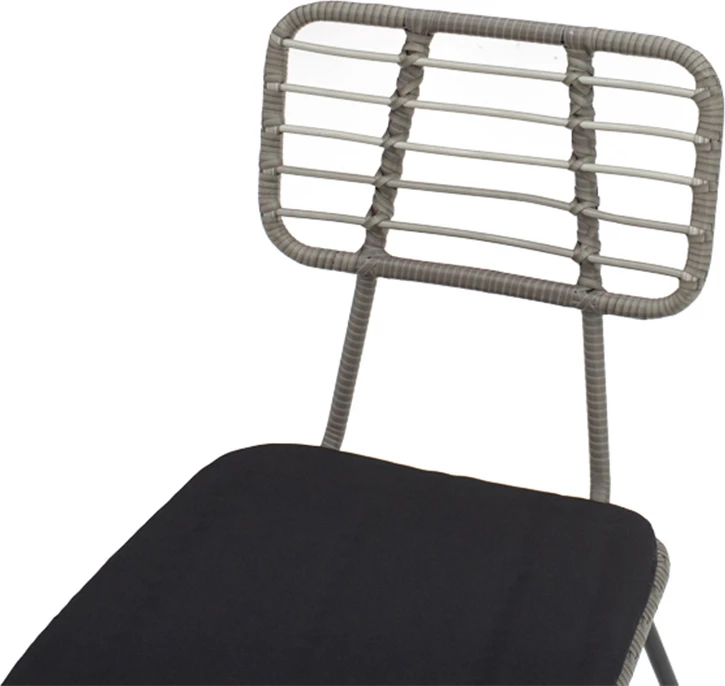 Set tavolinë me karrige për terasë Naoki - Kliton, alumin antracit, metal, ngjyrë e zezë, 80x80x74cm, 3 copë