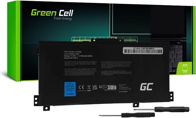 Bateri laptopi Green Cell LK03XL për HP Envy x360 15-BP/15-CN/17-AE/17-BW, Li-Ion, e zezë
