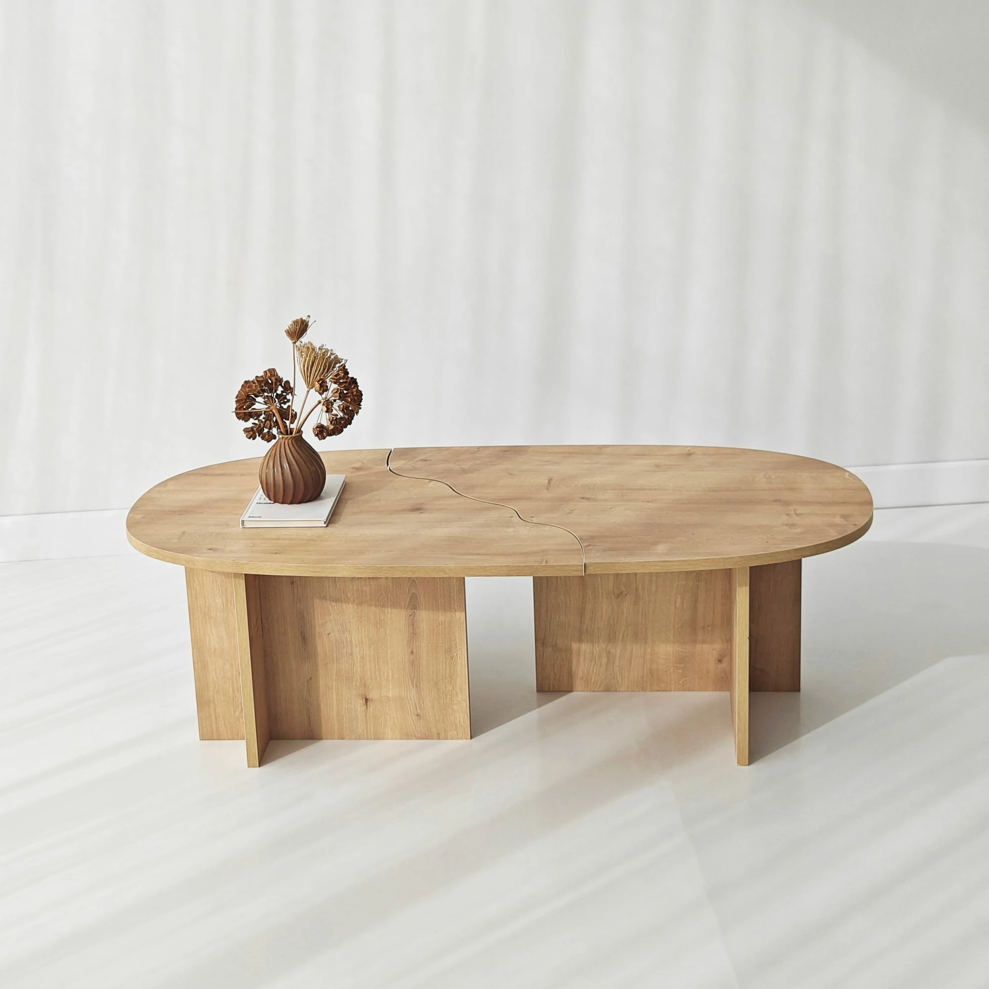 Tavolinë kafeje Skye Decor, ngjyrë lisi Sapphire Oak