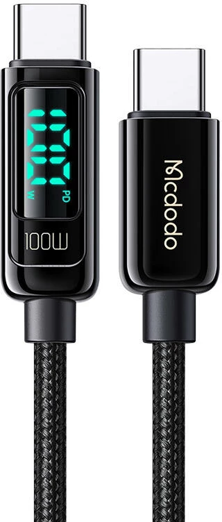 Kabllo USB-C në USB-C Mcdodo CA-8820, 1.2m, 100W, e zezë