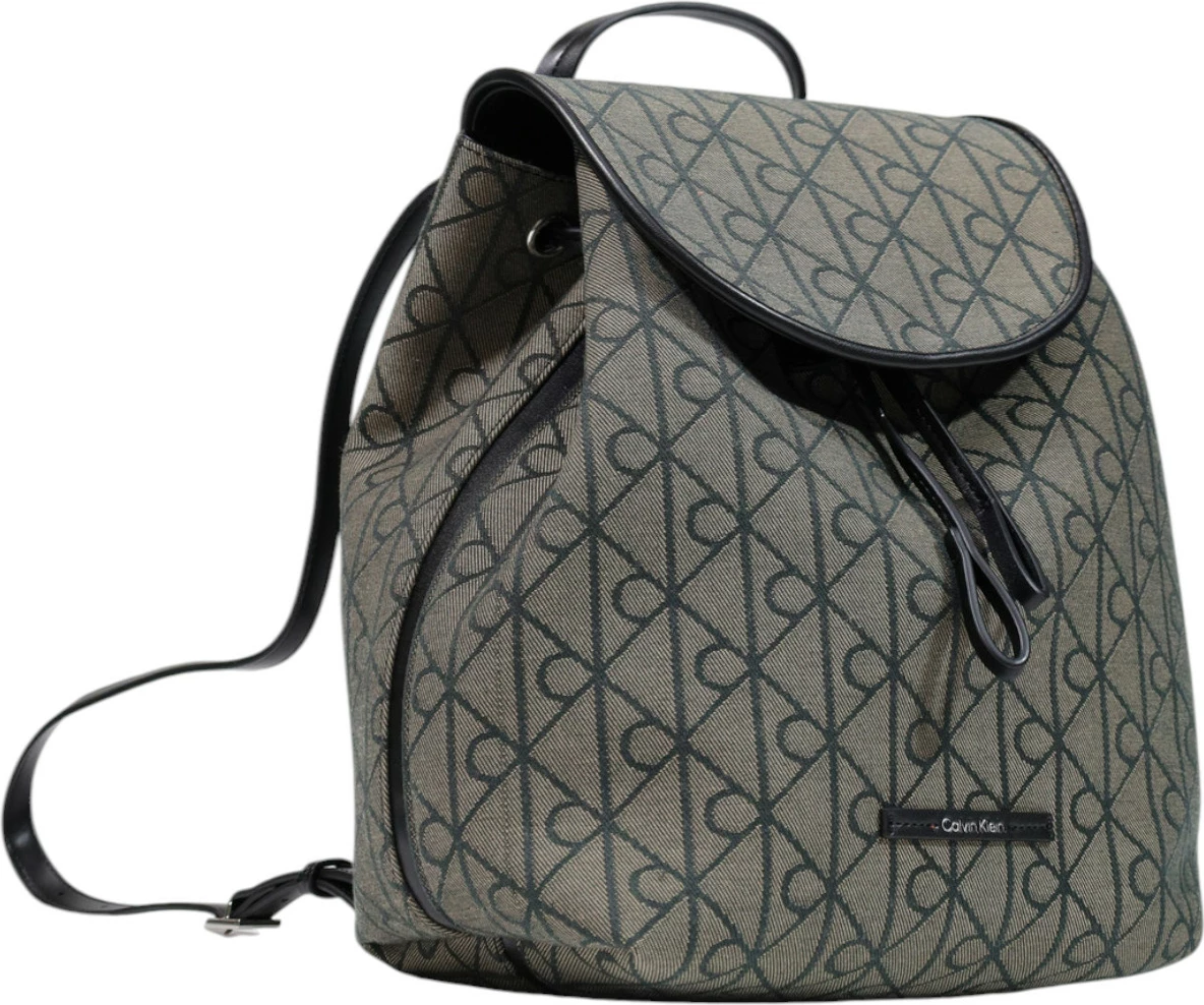 Çantë shpine Calvin Klein LV04F3536G për femra, e zezë-bezhë